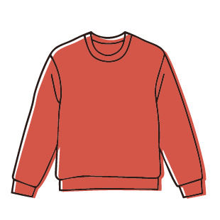 8.8オンス裏パイルトレーナー