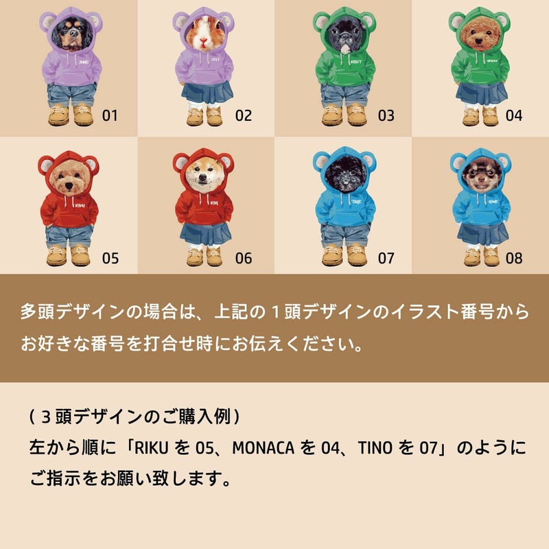 多頭デザインの組み合わせ