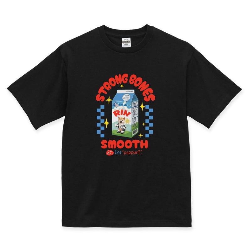 ブラックにプリントしたイメージ