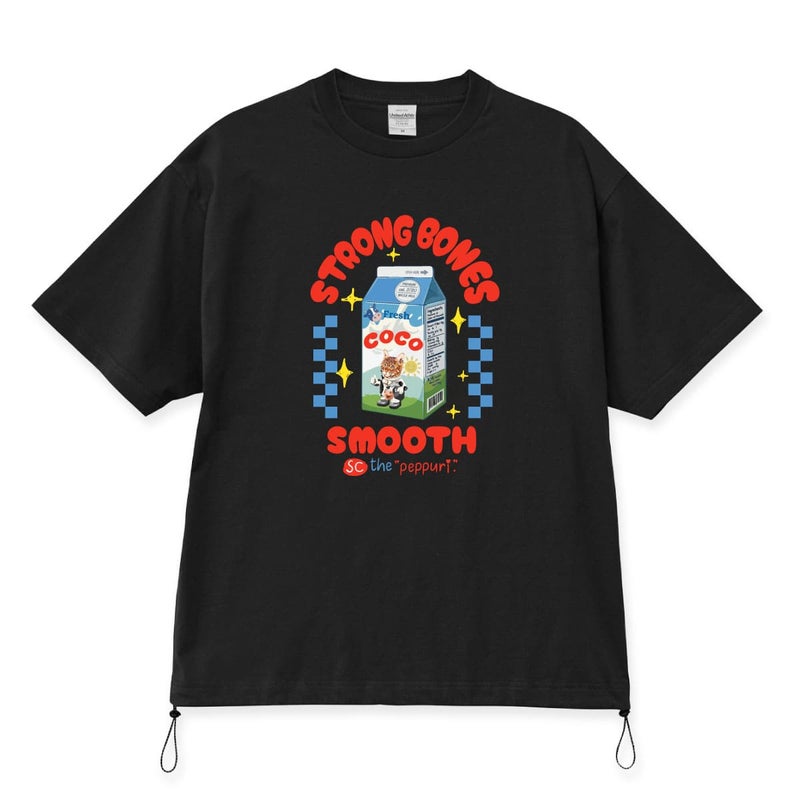 ブラックにプリントしたイメージ