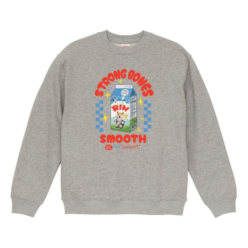 ミックスグレーにプリントしたイメージ