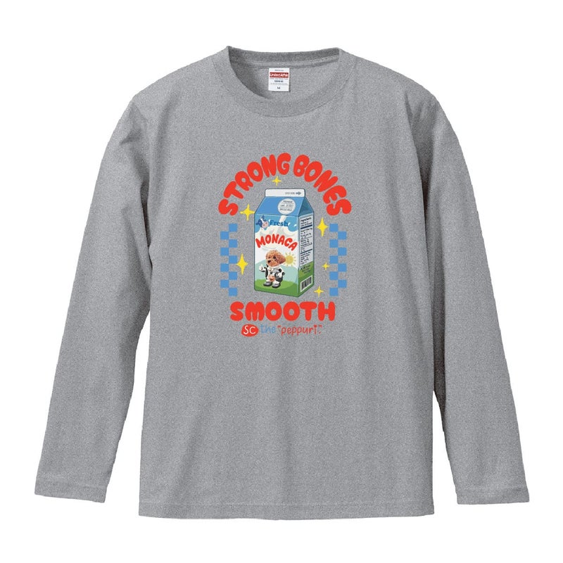 ミックスグレーにプリントしたイメージ