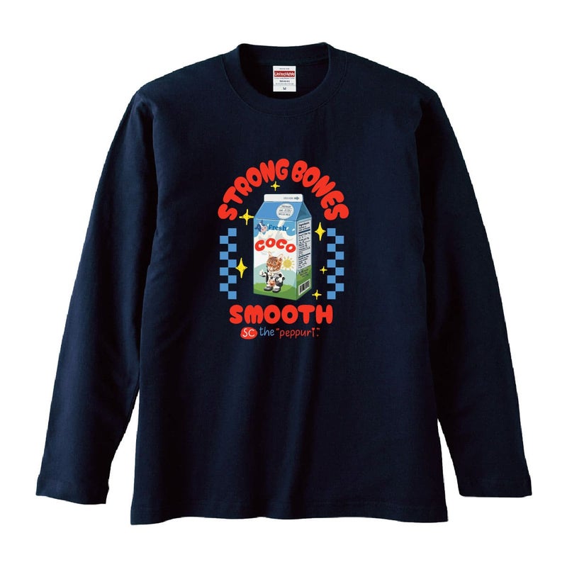 ネイビーにプリントしたイメージ