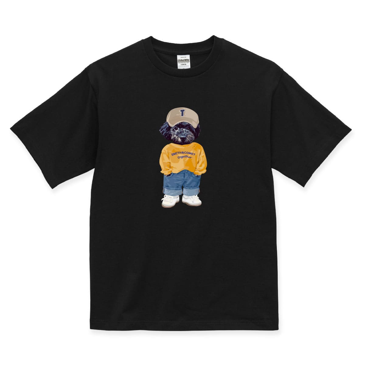 ブラックにイラスト番号02をプリントしたイメージ