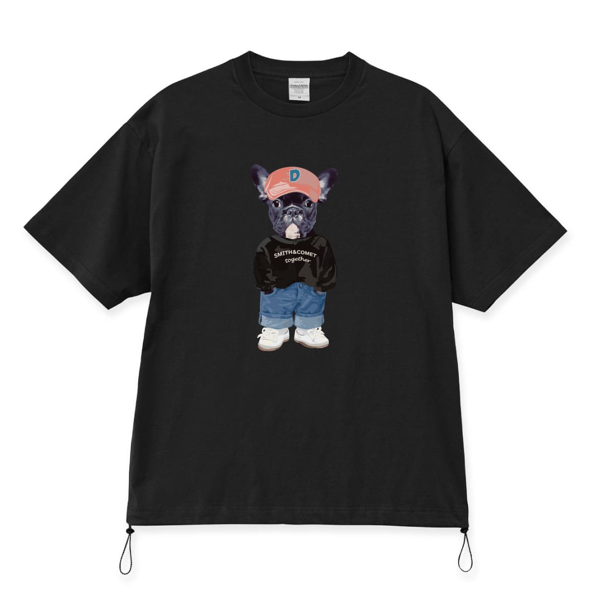 ブラックにイラスト番号01をプリントしたイメージ