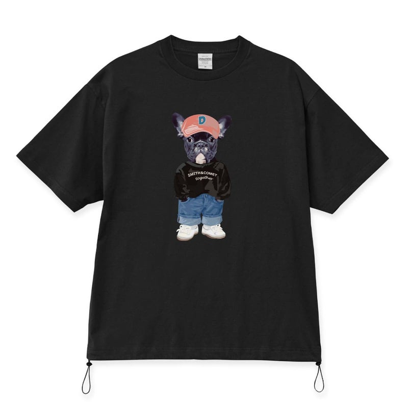 ブラックにイラスト番号01をプリントしたイメージ