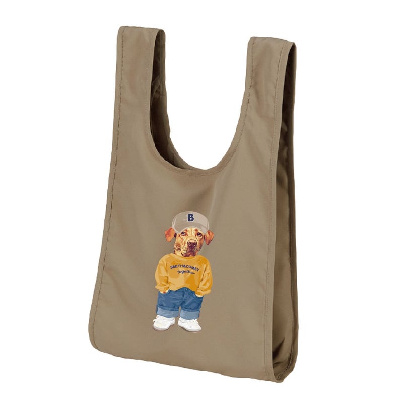 サンドカーキにイラスト番号02をプリントしたイメージ