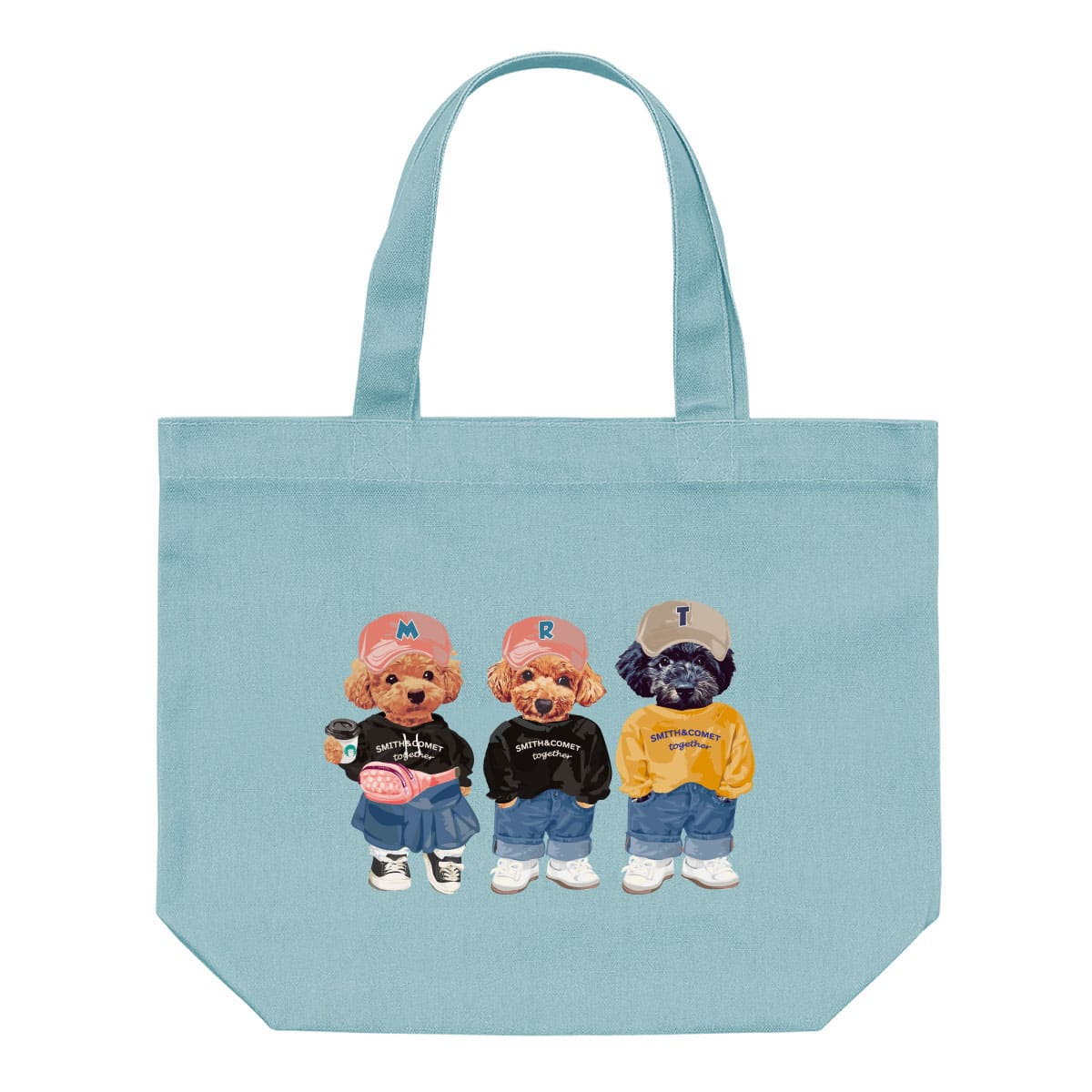 ミントに３頭デザインをプリントしたイメージ