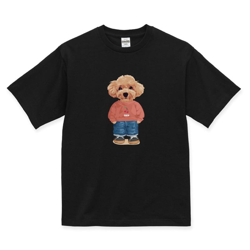 ブラックにイラスト番号01をプリントしたイメージ