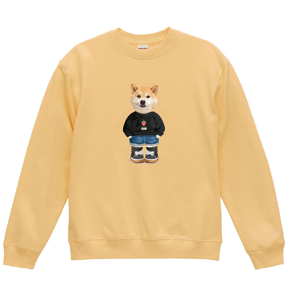 ヴィンテージイエローにイラスト番号04をプリントしたイメージ