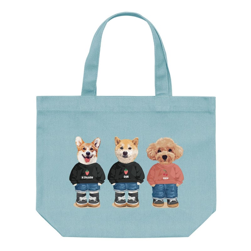 ミントに３頭デザインをプリントしたイメージ