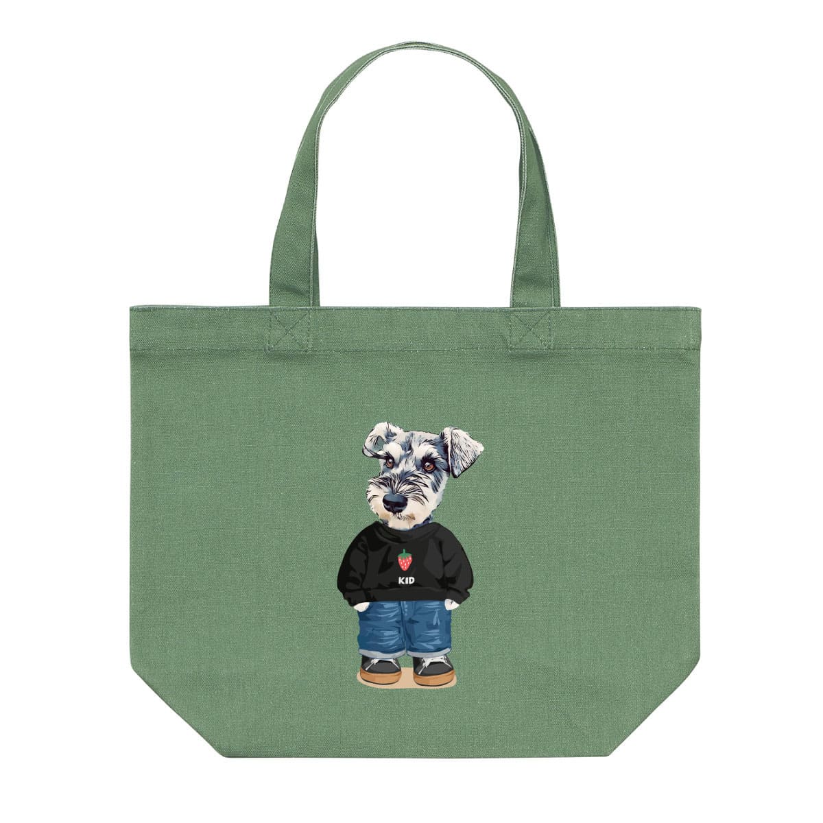 リーフグリーンにイラスト番号02をプリントしたイメージ