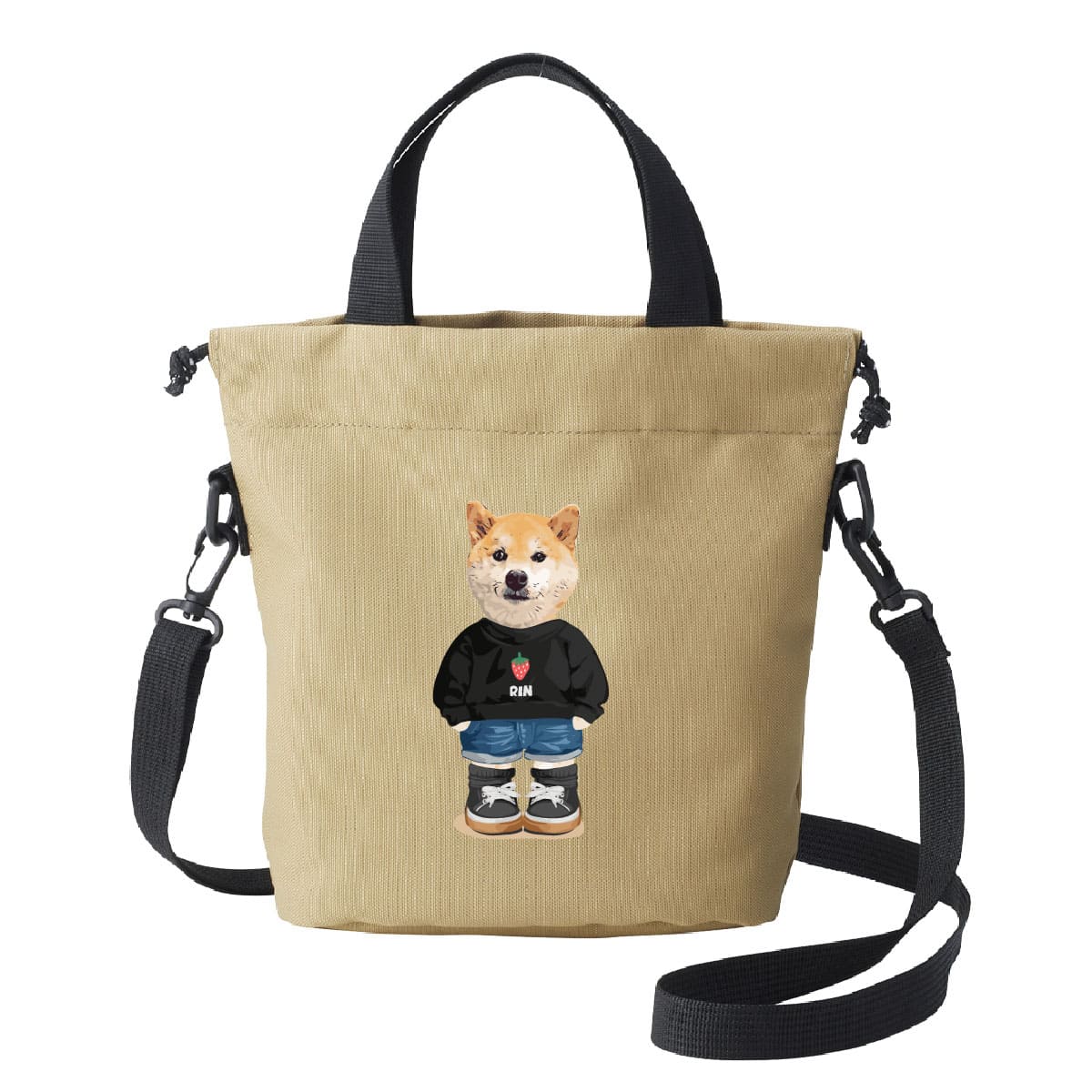 ベージュにイラスト番号04をプリントしたイメージ