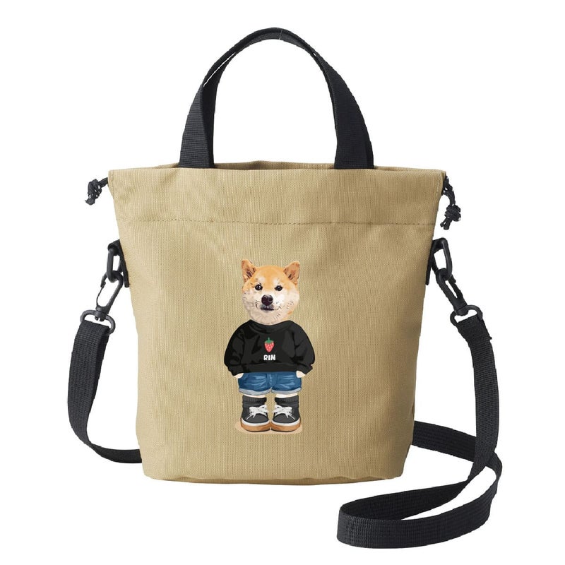 ベージュにイラスト番号04をプリントしたイメージ