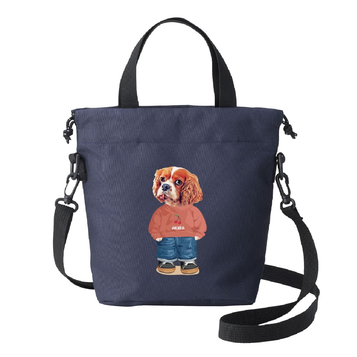 ネイビーにイラスト番号01をプリントしたイメージ