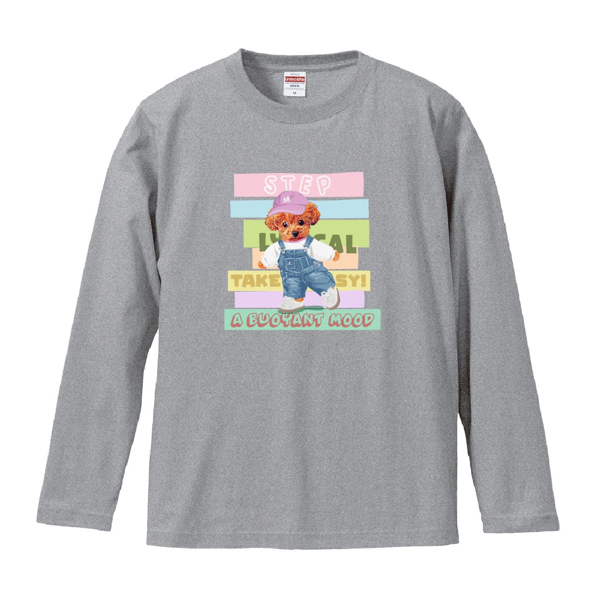 ミックスグレーにプリントしたイメージ