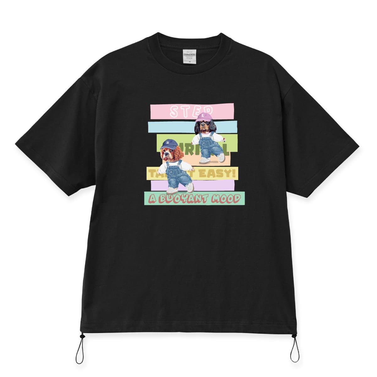 ブラックにプリントしたイメージ