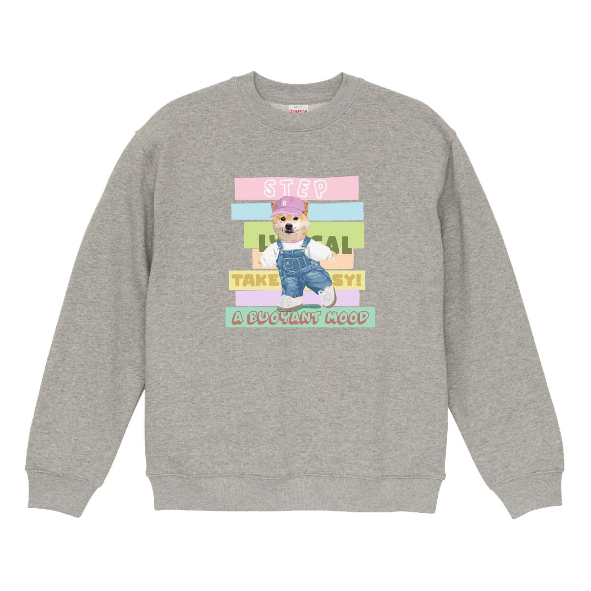 ミックスグレーにプリントしたイメージ