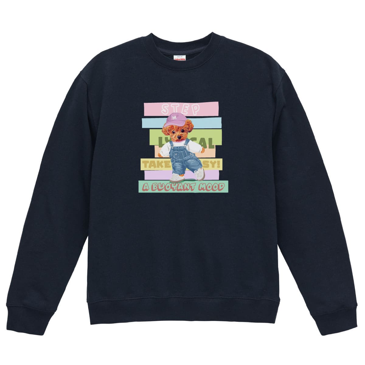 ダークネイビーにプリントしたイメージ