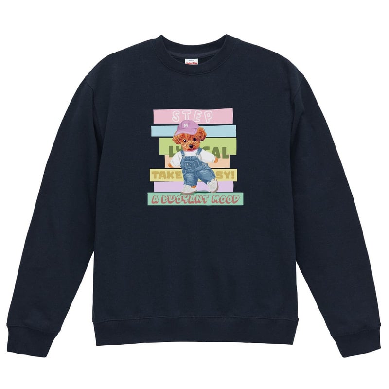 ダークネイビーにプリントしたイメージ