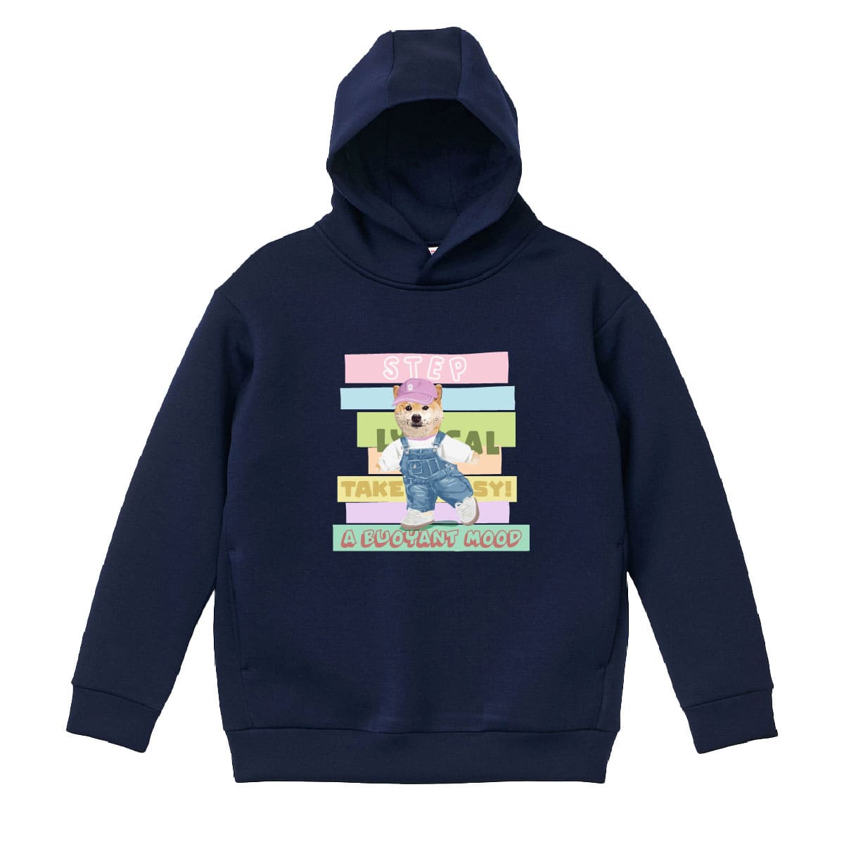 ネイビーにプリントしたイメージ