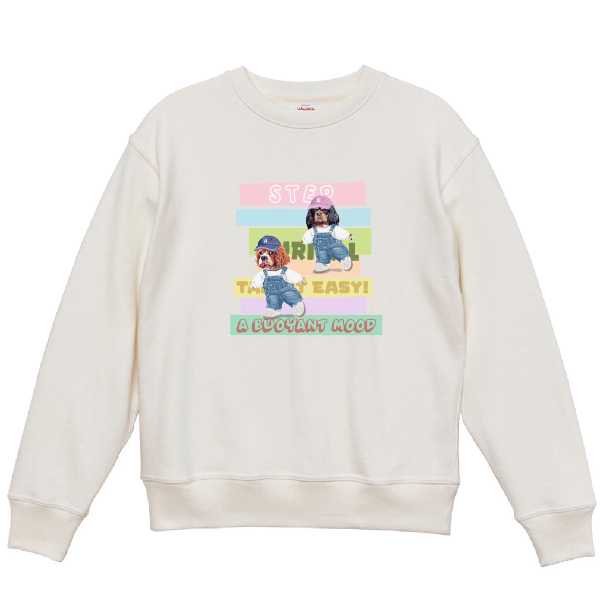 オフホワイトにプリントしたイメージ