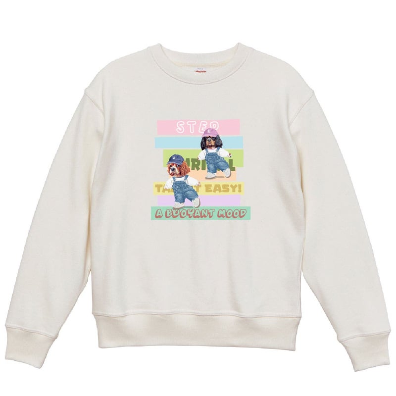 オフホワイトにプリントしたイメージ