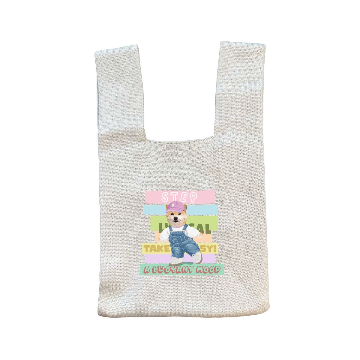 オフホワイトにプリントしたイメージ