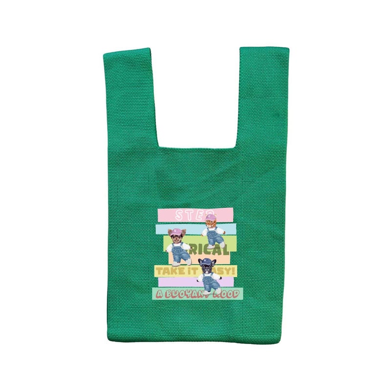 グリーンにプリントしたイメージ