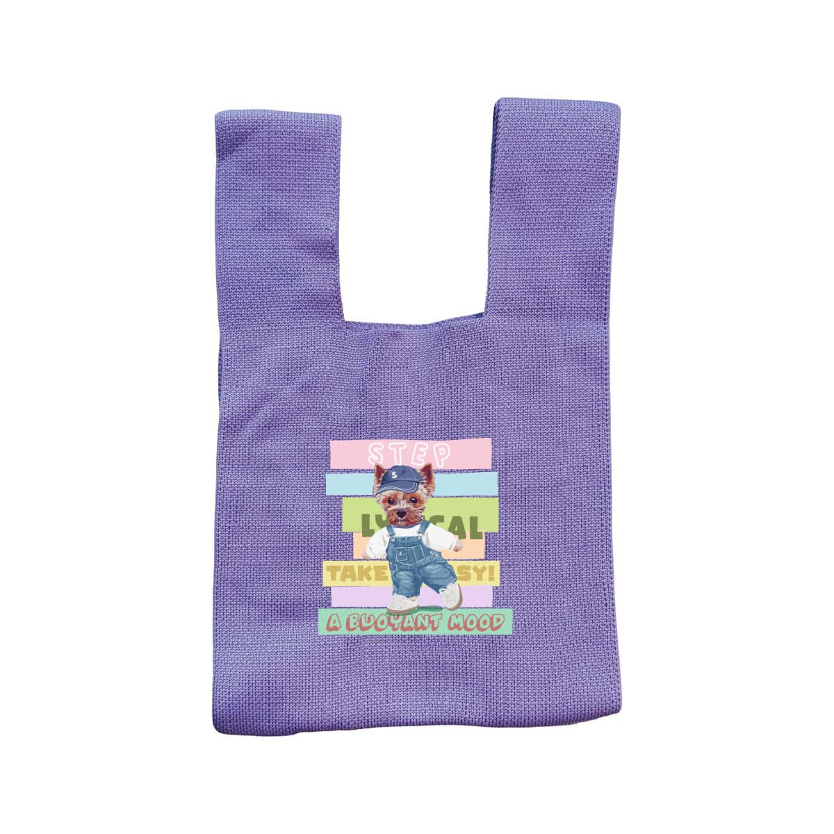 パープルにプリントしたイメージ