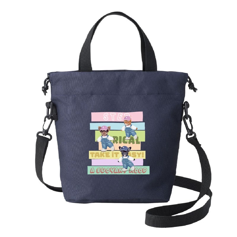 ネイビーにプリントしたイメージ