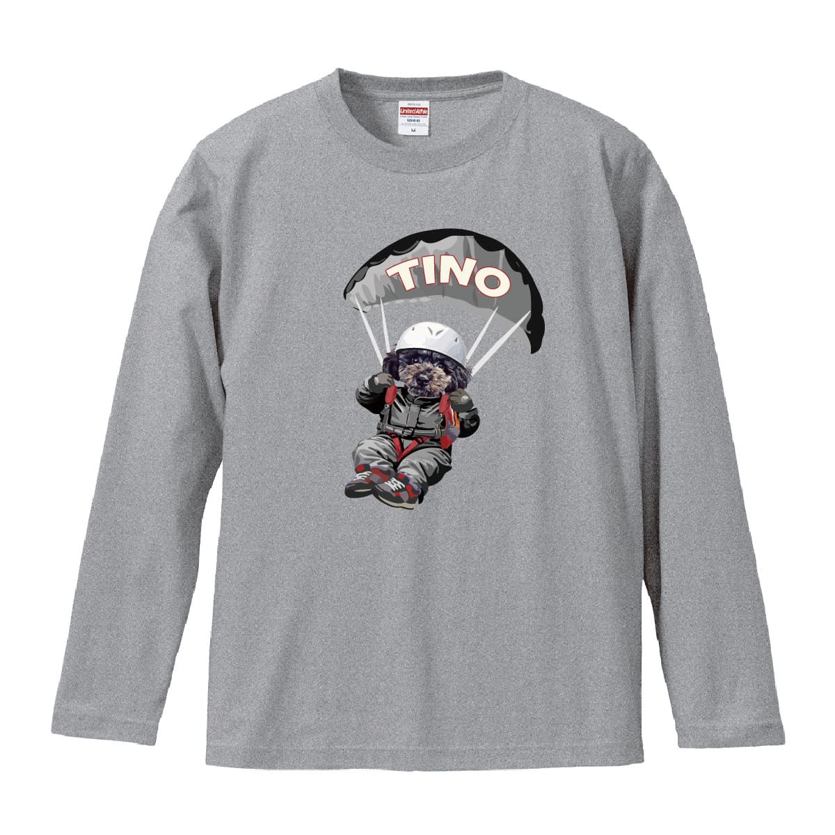 ミックスグレーに１頭デザイン01をプリントしたイメージ