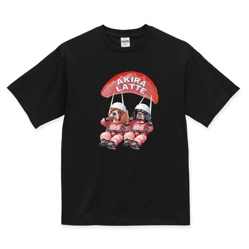 ブラックに２頭デザイン02をプリントしたイメージ