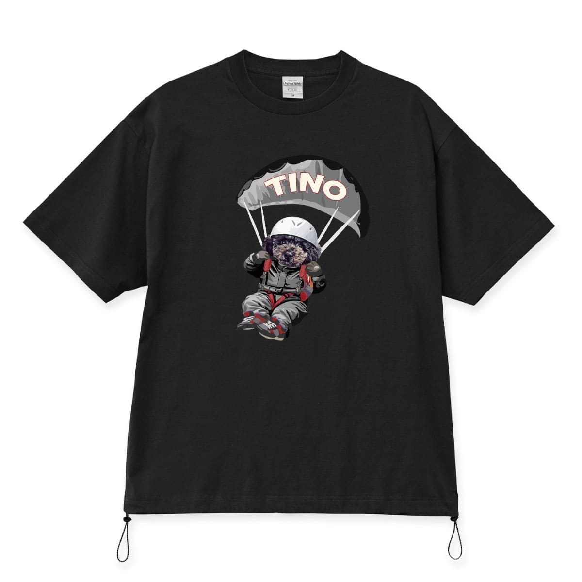 ブラックに１頭デザイン01をプリントしたイメージ