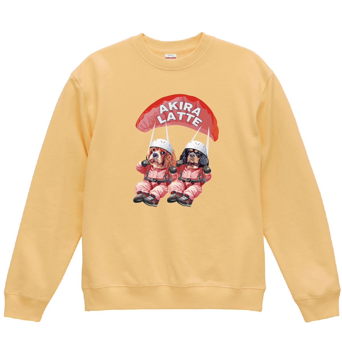 ヴィンテージイエローに２頭デザイン02をプリントしたイメージ