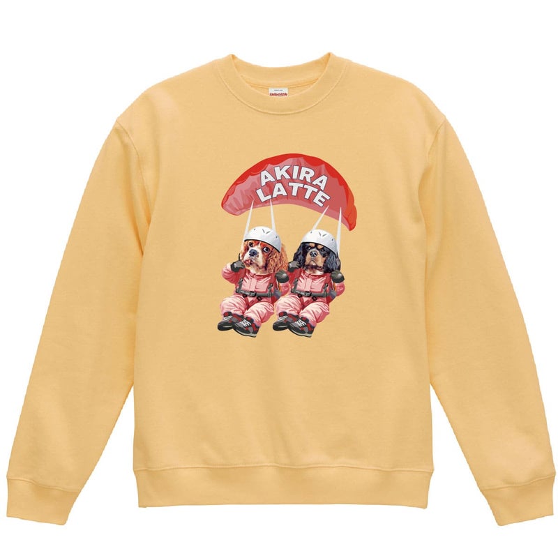 ヴィンテージイエローに２頭デザイン02をプリントしたイメージ