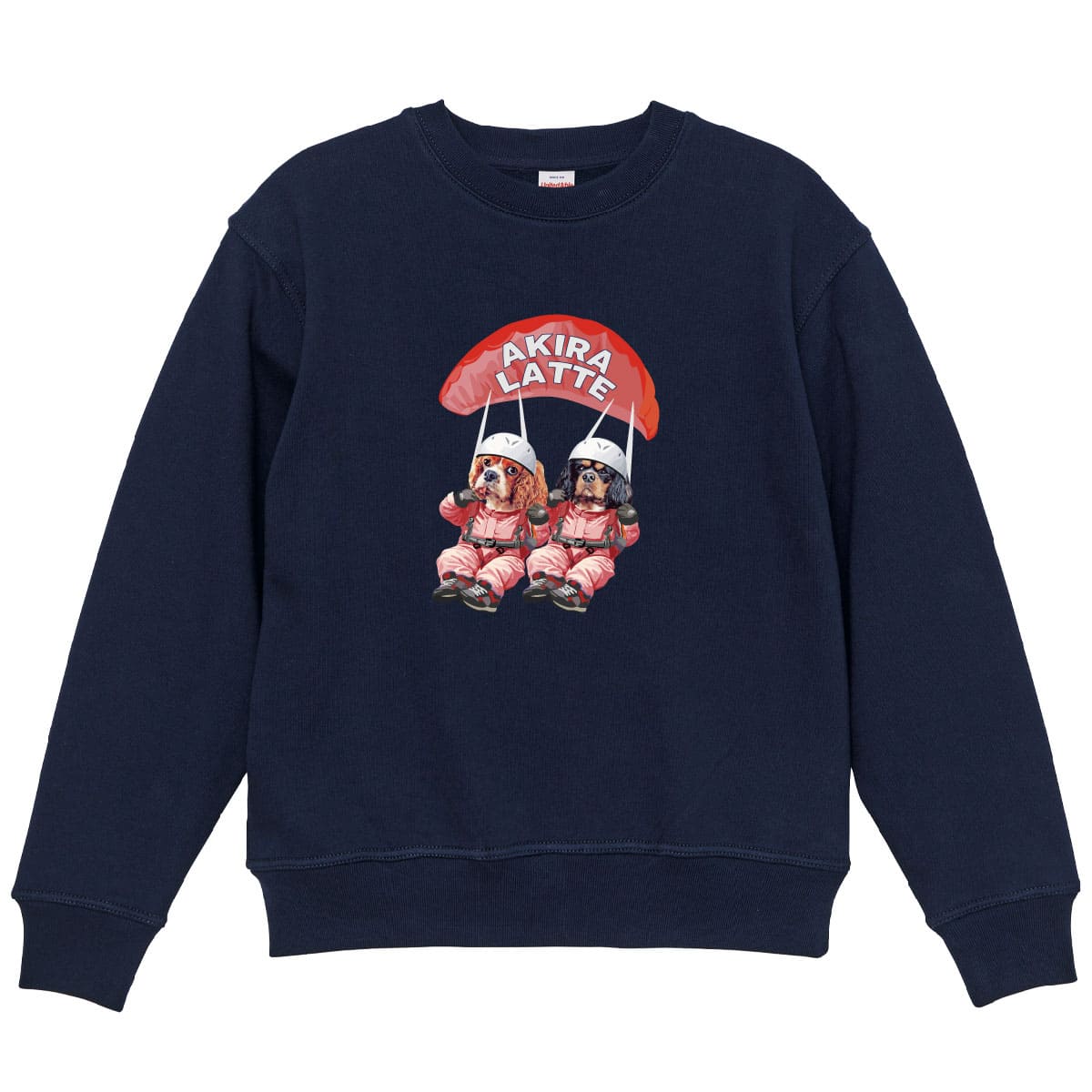 ネイビーに２頭デザイン02をプリントしたイメージ