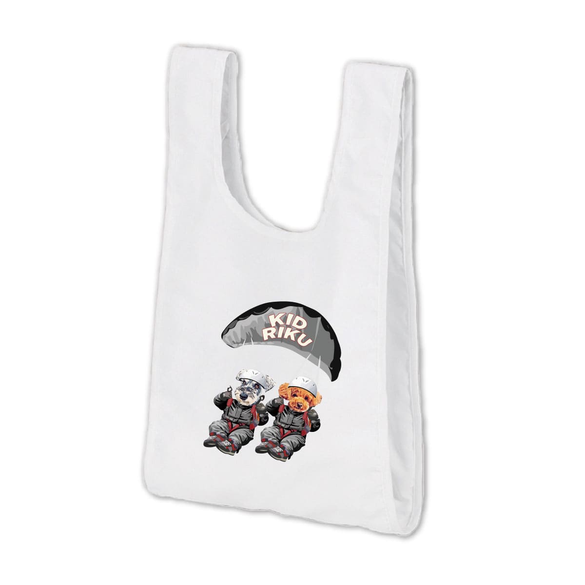 ホワイトに２頭デザイン01をプリントしたイメージ