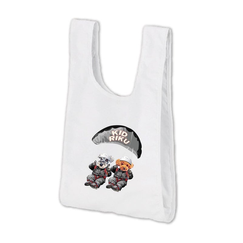 ホワイトに２頭デザイン01をプリントしたイメージ