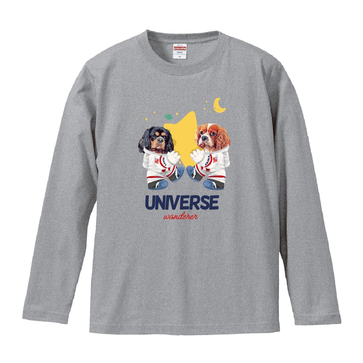 ミックスグレーにプリントしたイメージ