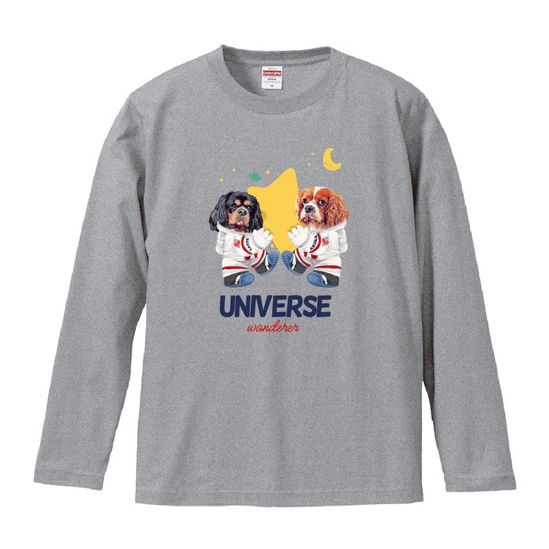 ミックスグレーにプリントしたイメージ