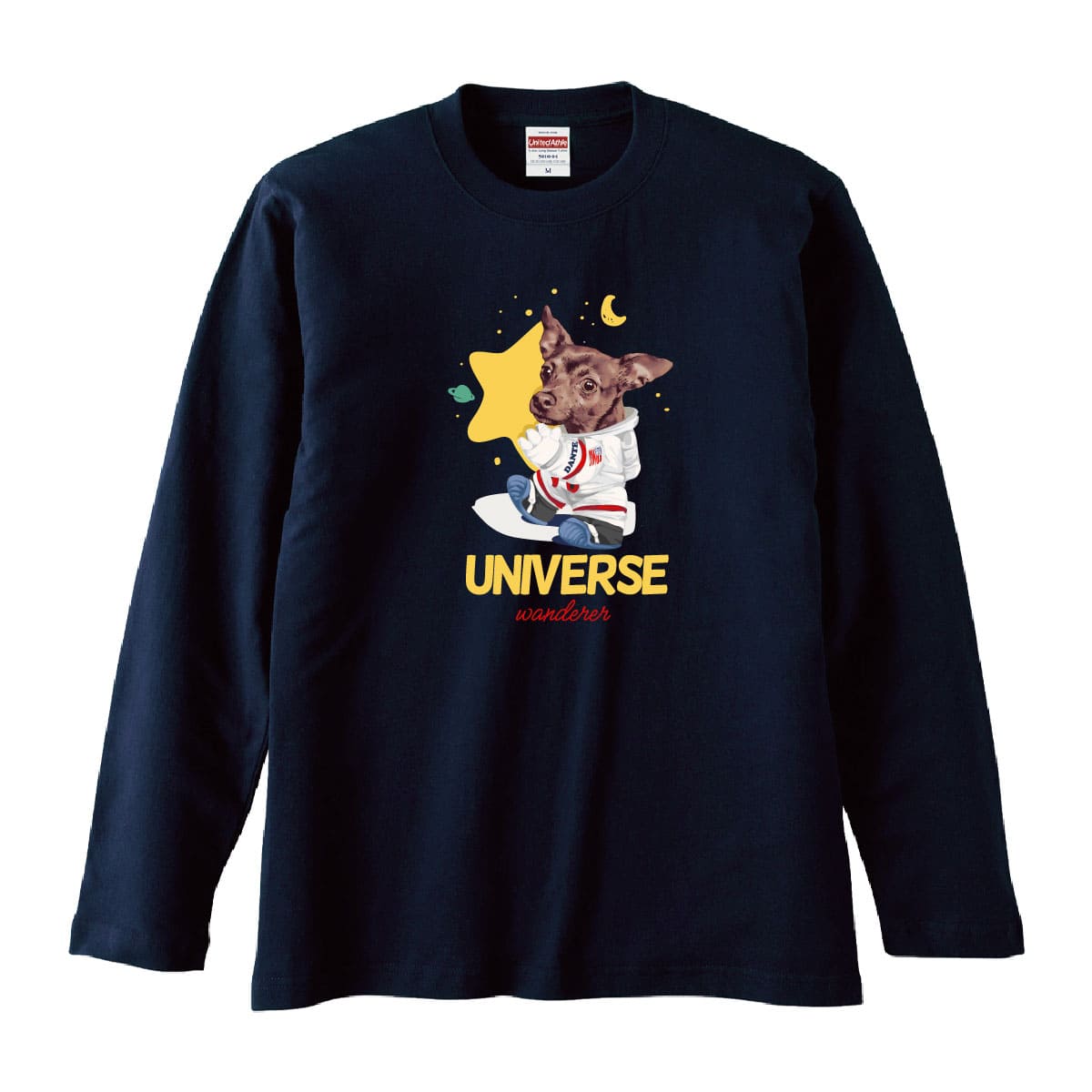 ネイビーにプリントしたイメージ