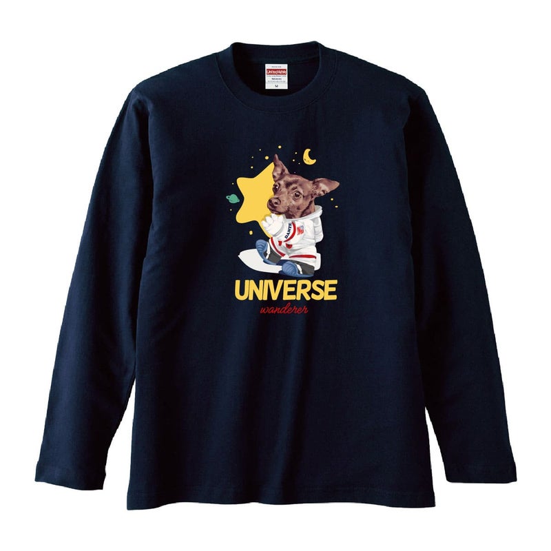 ネイビーにプリントしたイメージ