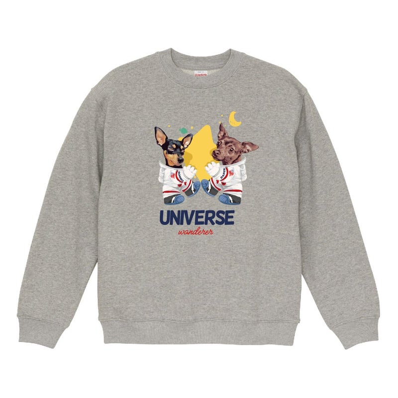 ミックスグレーにプリントしたイメージ