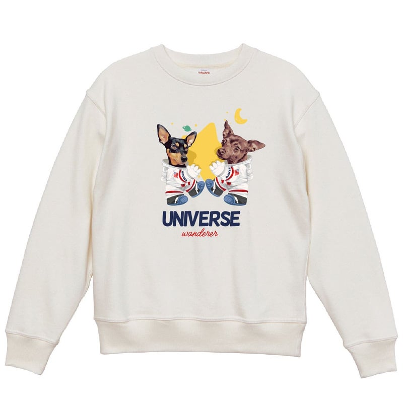 オフホワイトにプリントしたイメージ