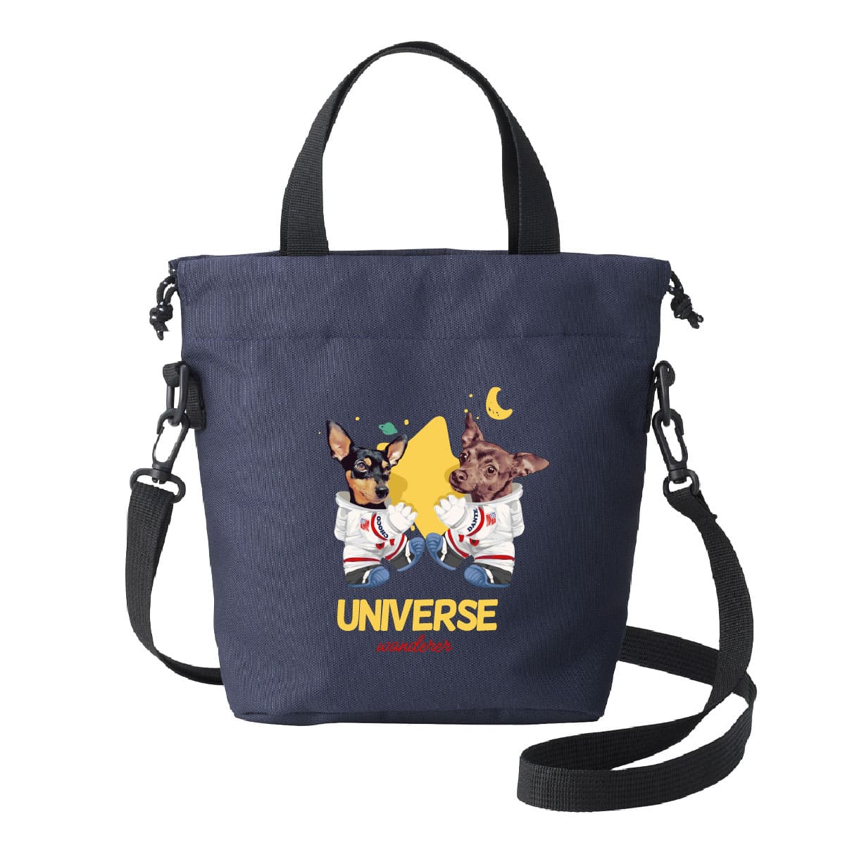 ネイビーにプリントしたイメージ