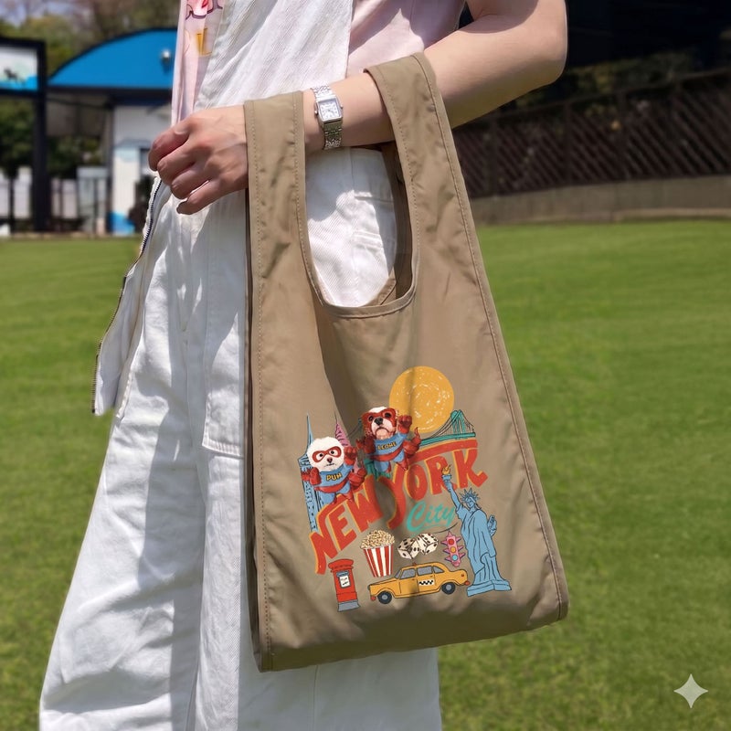 サンドカーキにプリントしたイメージ