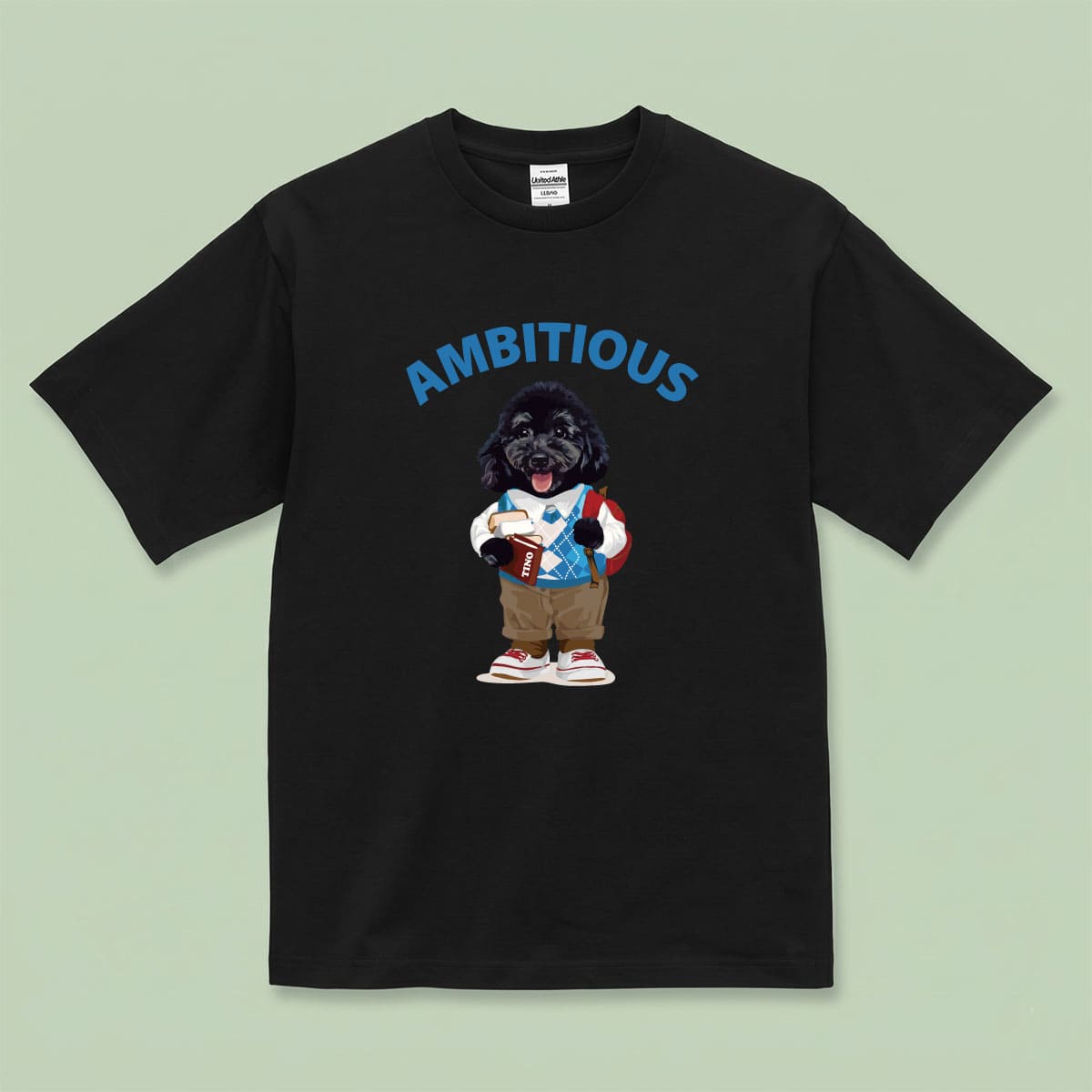 Tシャツにイラスト番号3をプリントしたイメージ