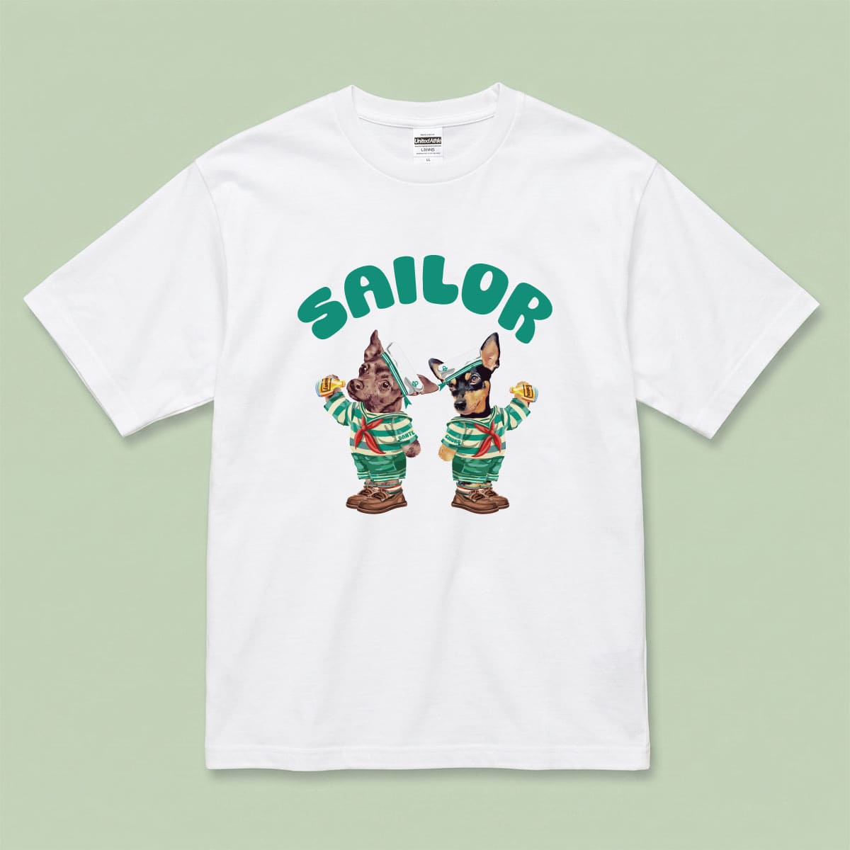 Tシャツにイラスト番号2をプリントしたイメージ