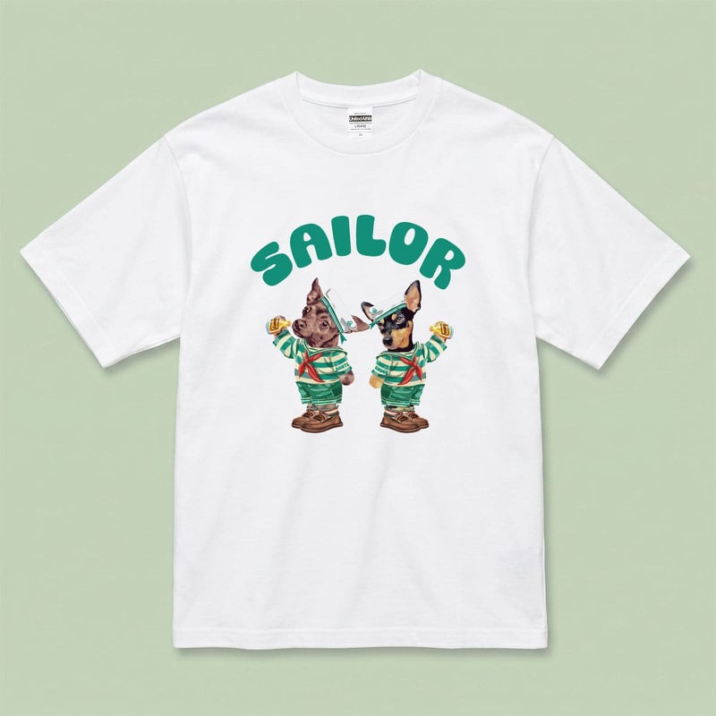 Tシャツにイラスト番号2をプリントしたイメージ